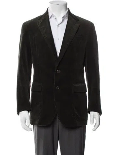Pre-owned Polo Ralph Lauren Embroidered Accent Blazer In Black