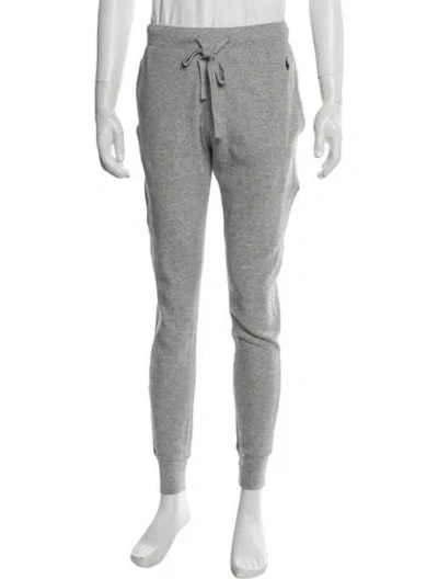 Pre-owned Polo Ralph Lauren Embroidered Accent Lounge Bottoms In Gray