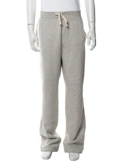 Pre-owned Polo Ralph Lauren Embroidered Accent Lounge Bottoms In Grey