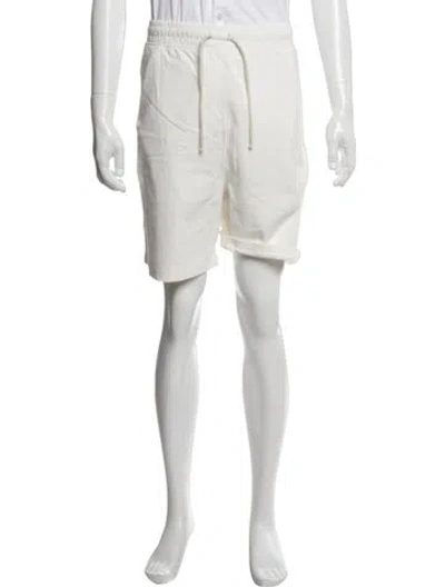 Pre-owned Polo Ralph Lauren Embroidered Accent Lounge Bottoms In White