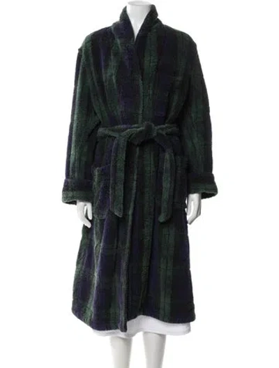 Pre-owned Polo Ralph Lauren Embroidered Accent Robe In Green