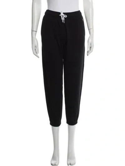 Pre-owned Polo Ralph Lauren Embroidered Accent Sweatpants In Black