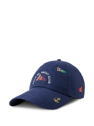 Polo Ralph Lauren Embroidered Baseball Cap In Blue