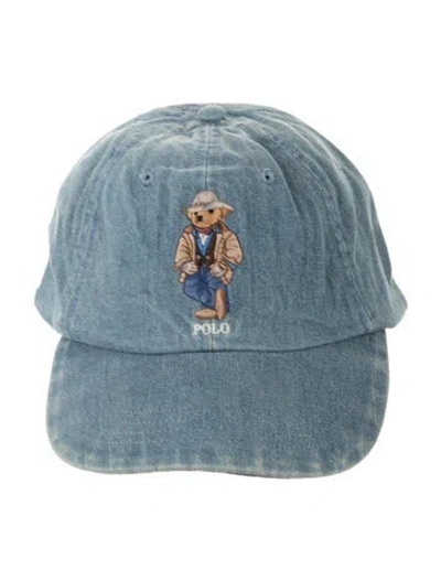 Pre-owned Polo Ralph Lauren Embroidered Baseball Cap In Blue