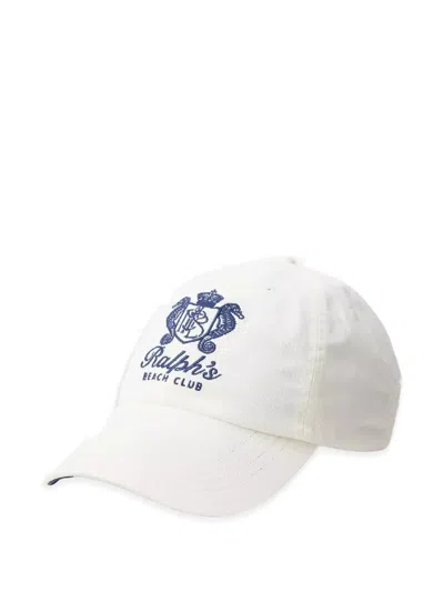 Polo Ralph Lauren Embroidered Baseball Cap In White