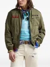 Polo Ralph Lauren Mens Outdoor Olive X Patch-embellished Regular-fit Cotton Jacket In Green