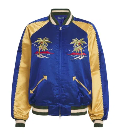 Polo Ralph Lauren Embroidered Bomber Jacket In Multi