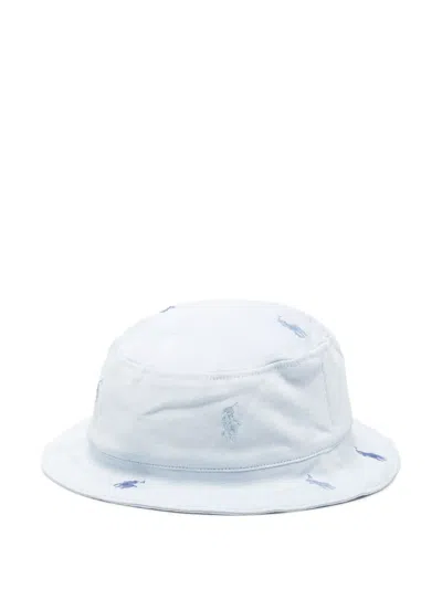 Polo Ralph Lauren Babies' Embroidered Bucket Hat In Blue