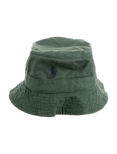 Pre-owned Polo Ralph Lauren Embroidered Bucket Hat In Green