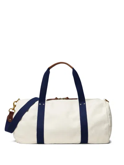 Polo Ralph Lauren Embroidered Canvas Holdall In White