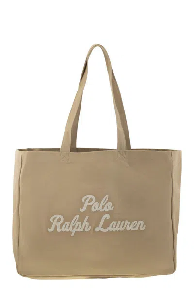 Polo Ralph Lauren Embroidered Canvas Tote