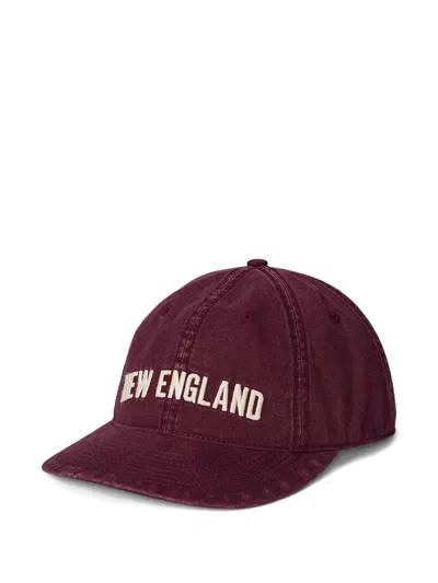 Polo Ralph Lauren Embroidered Cap In Burgundy