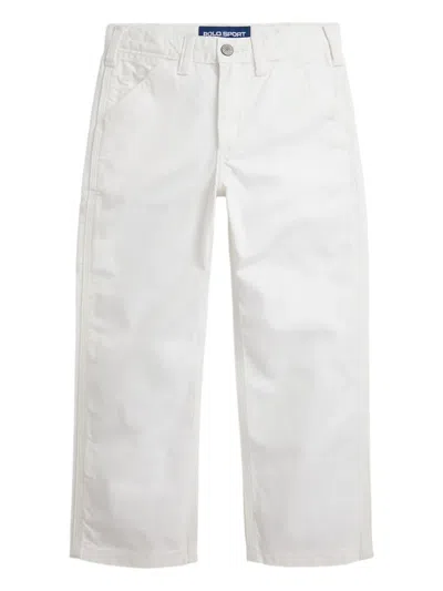 Polo Ralph Lauren Kids' Embroidered Carpenter Jeans In White