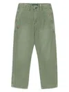 Polo Ralph Lauren Embroidered Carpenter Trousers In Green