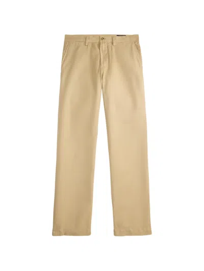 Polo Ralph Lauren Embroidered Chino Trousers In Nude