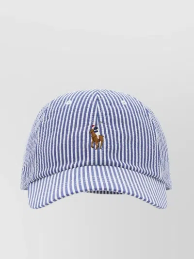 POLO RALPH LAUREN EMBROIDERED COTTON BLEND BASEBALL CAP