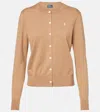 Polo Ralph Lauren Cardigan Aus Einem Baumwollgemisch In Braun