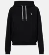 Polo Ralph Lauren Embroidered Cotton-blend Jersey Sweatshirt In Black