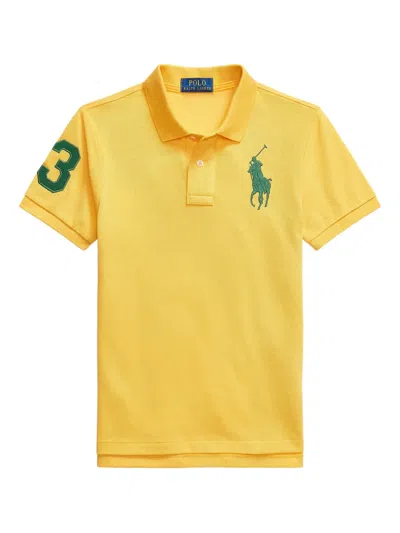 Polo Ralph Lauren Kids' Embroidered Cotton Polo Shirt In Yellow