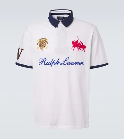 Polo Ralph Lauren Short Sleeve Polo With Buttons And Logo In Multi