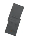 Polo Ralph Lauren Embroidered Cotton Scarf In Gray