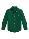 Polo Ralph Lauren Big Boys Garment-dyed Cotton Oxford Shirt In Green