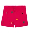 Polo Ralph Lauren Embroidered Cotton Shorts In Pink