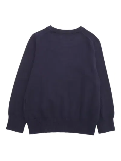 Polo Ralph Lauren Kids' Embroidered Cotton Sweatshirt In Blue