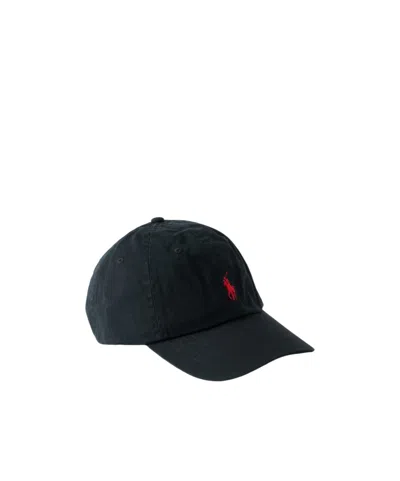 Polo Ralph Lauren Embroidered Cotton Twill Cap In Black