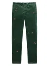 Polo Ralph Lauren Embroidered-ducks Trousers In Green