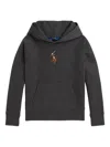 Polo Ralph Lauren Embroidered Equestrian Knight Hoodie In Black