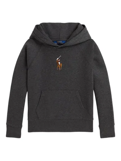 Polo Ralph Lauren Kids' Embroidered Equestrian Knight Hoodie In Black