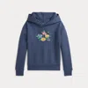 Polo Ralph Lauren Embroidered Hoodie In Boston Navy