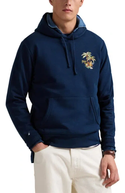 Polo Ralph Lauren Logo-embroidered Hoodie In Eastside Royal