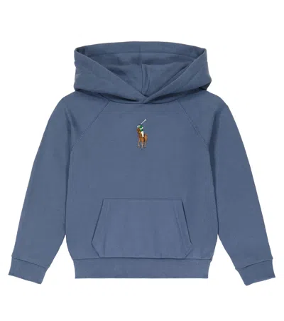 Polo Ralph Lauren Kids' Embroidered Hoodie In Capri Blue