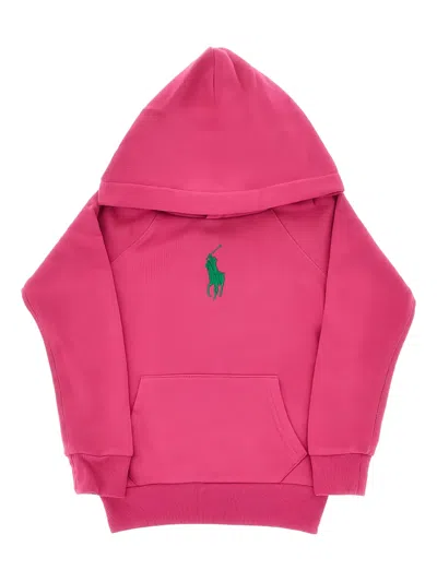 Polo Ralph Lauren Kids' Embroidered Hoodie In Pink