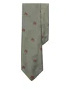 Polo Ralph Lauren Embroidered Insect Pattern Tie In Green