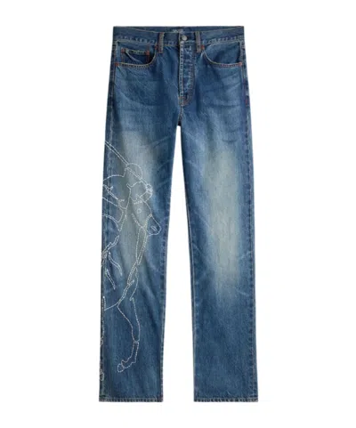 Polo Ralph Lauren Embroidered Jeans In Blue