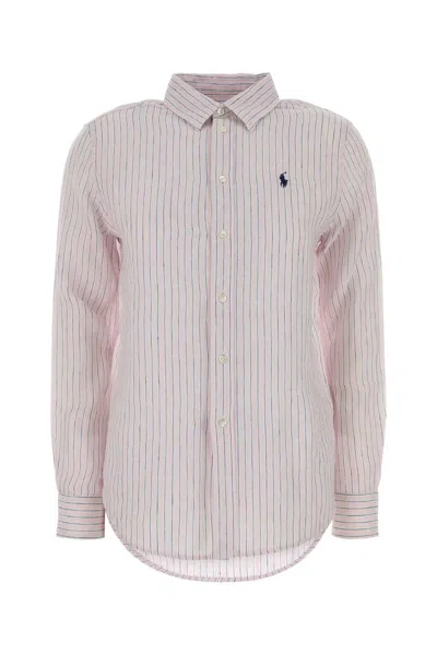 Polo Ralph Lauren Embroidered Linen Shirt In Multi