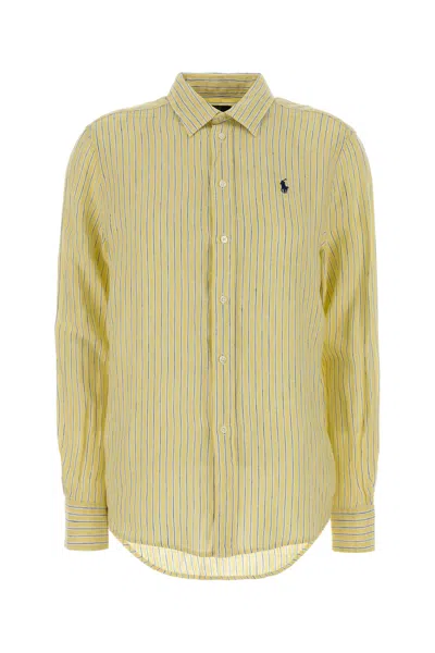 Polo Ralph Lauren Embroidered Linen Shirt In White
