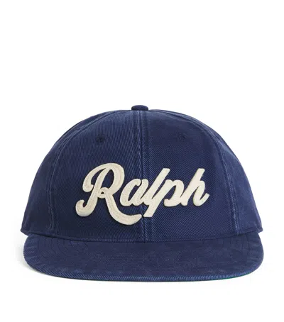 Polo Ralph Lauren Embroidered Logo Baseball Cap In Blue
