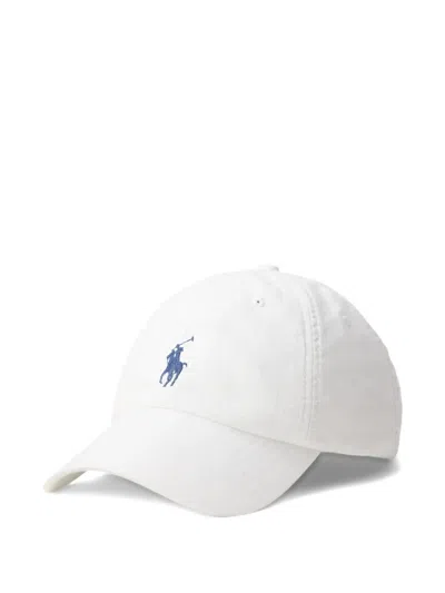 Polo Ralph Lauren Embroidered-logo Linen Ball Cap In White