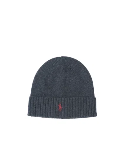 Polo Ralph Lauren Embroidered Logo Beanie In Black