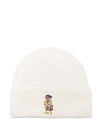 Polo Ralph Lauren Kids' Embroidered-logo Beanie Hat In White