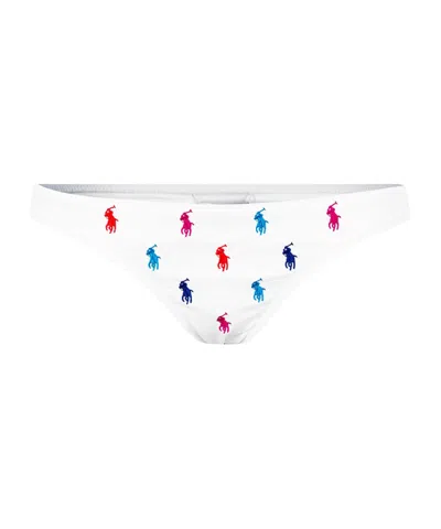 Polo Ralph Lauren Embroidered Logo Bikini Pants In White