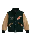 Polo Ralph Lauren Embroidered-logo Bomber Jacket In Green