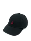 Polo Ralph Lauren Black Baseball Cap With Logo In Black