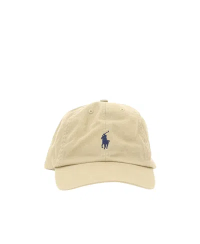 Polo Ralph Lauren Embroidered-logo Cap In Nude