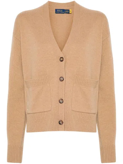 POLO RALPH LAUREN EMBROIDERED-LOGO CARDIGAN