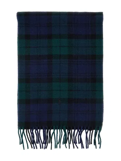 Polo Ralph Lauren Fringed Logo-embroidered Recycled Wool-blend Scarf In Multi